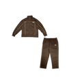 5 OF 5 TRAP RUNNER TRACKSUIT SET IN BROWN