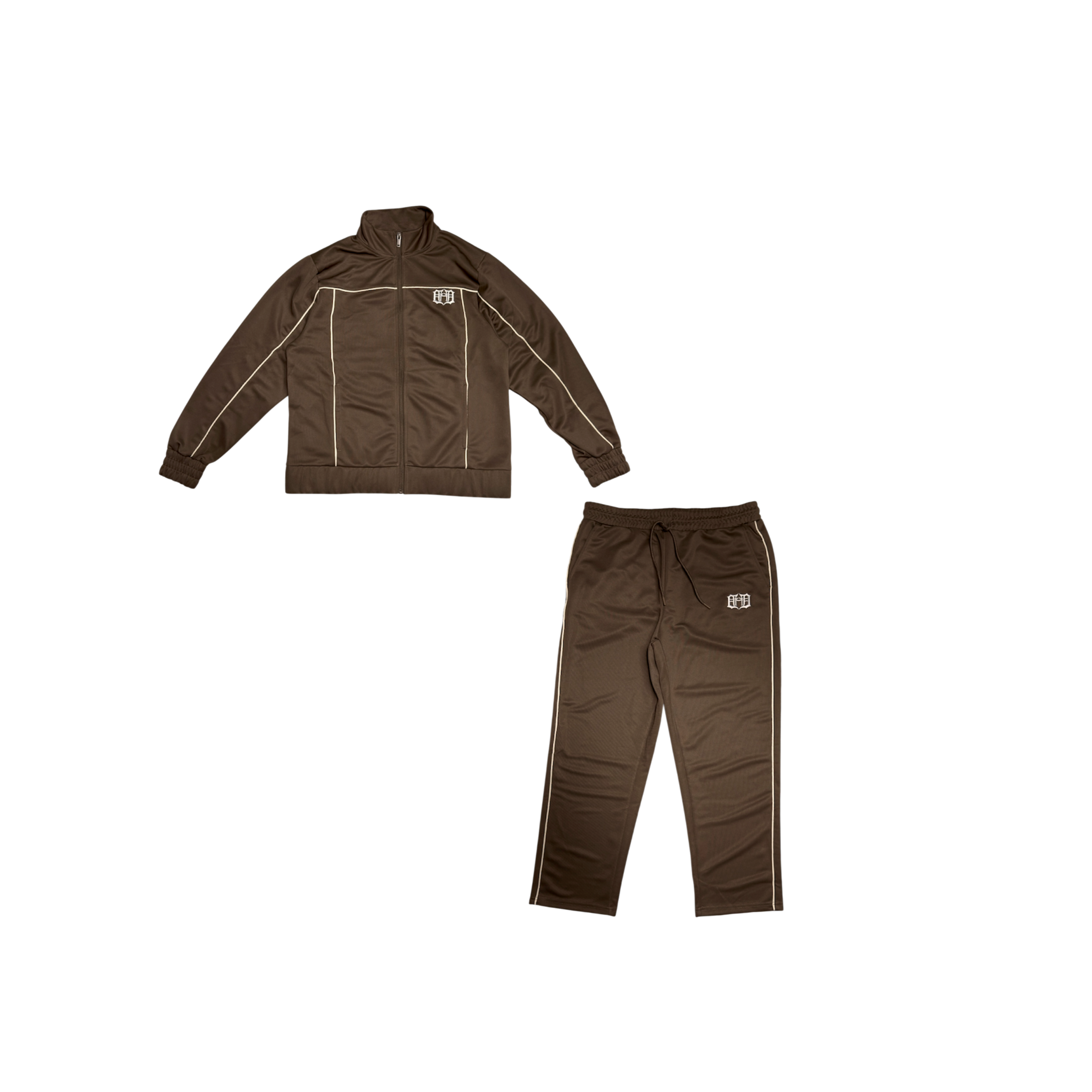 5 OF 5 TRAP RUNNER TRACKSUIT SET IN BROWN