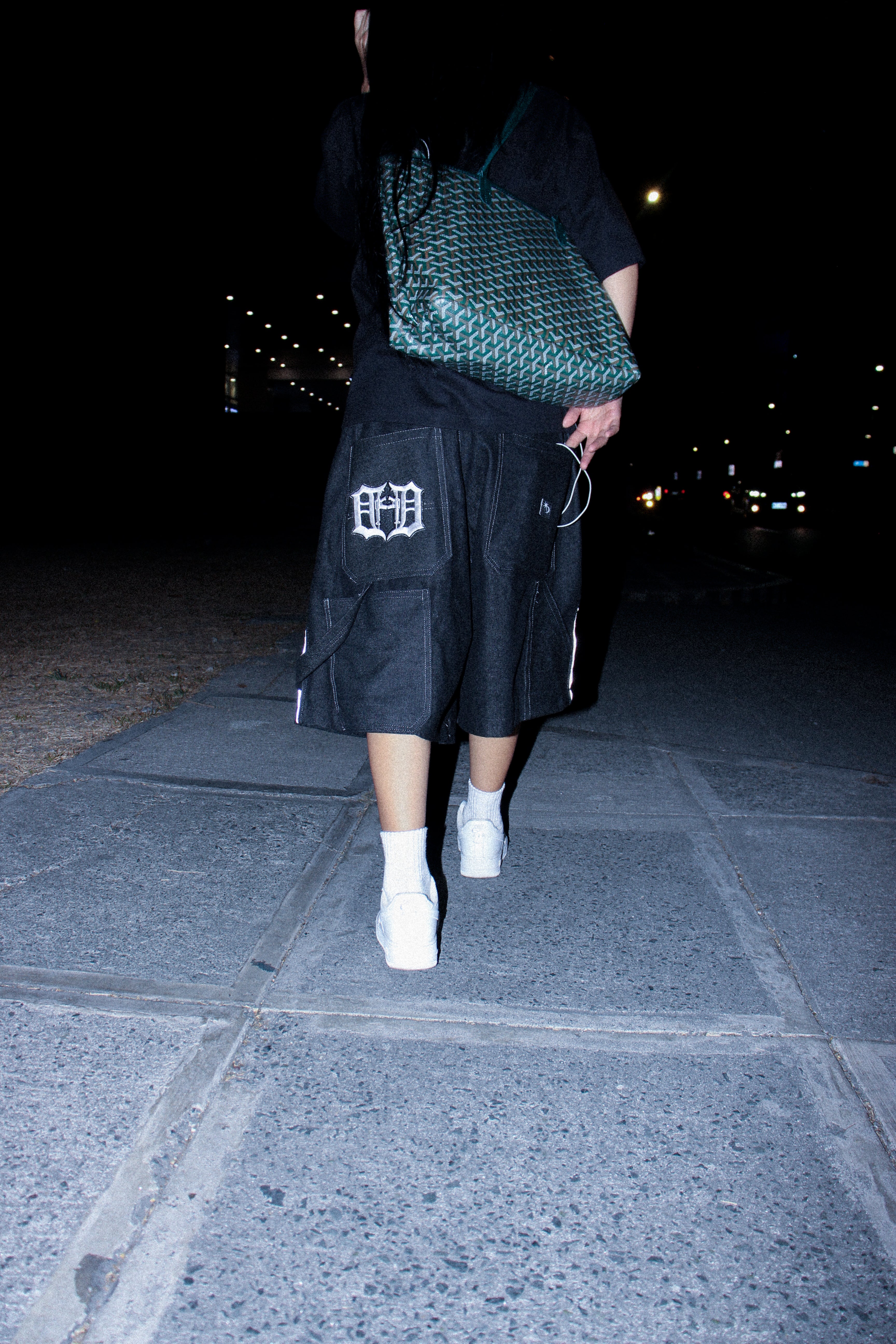 SHTREET GUNNA RAW DENIM CARPENTER JORTS
