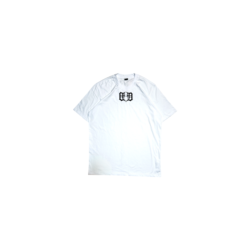 CALIBER LOGO FITTED TEE IN WHITE