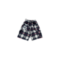 GHETTO PLAID HEAVYWEIGHT SHORTS IN AZUL