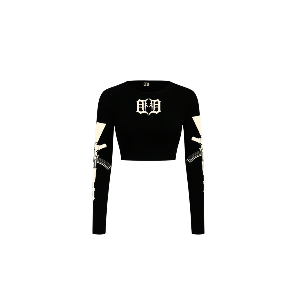 AK-47 LADIES LONGSLEEVE CROP TOP